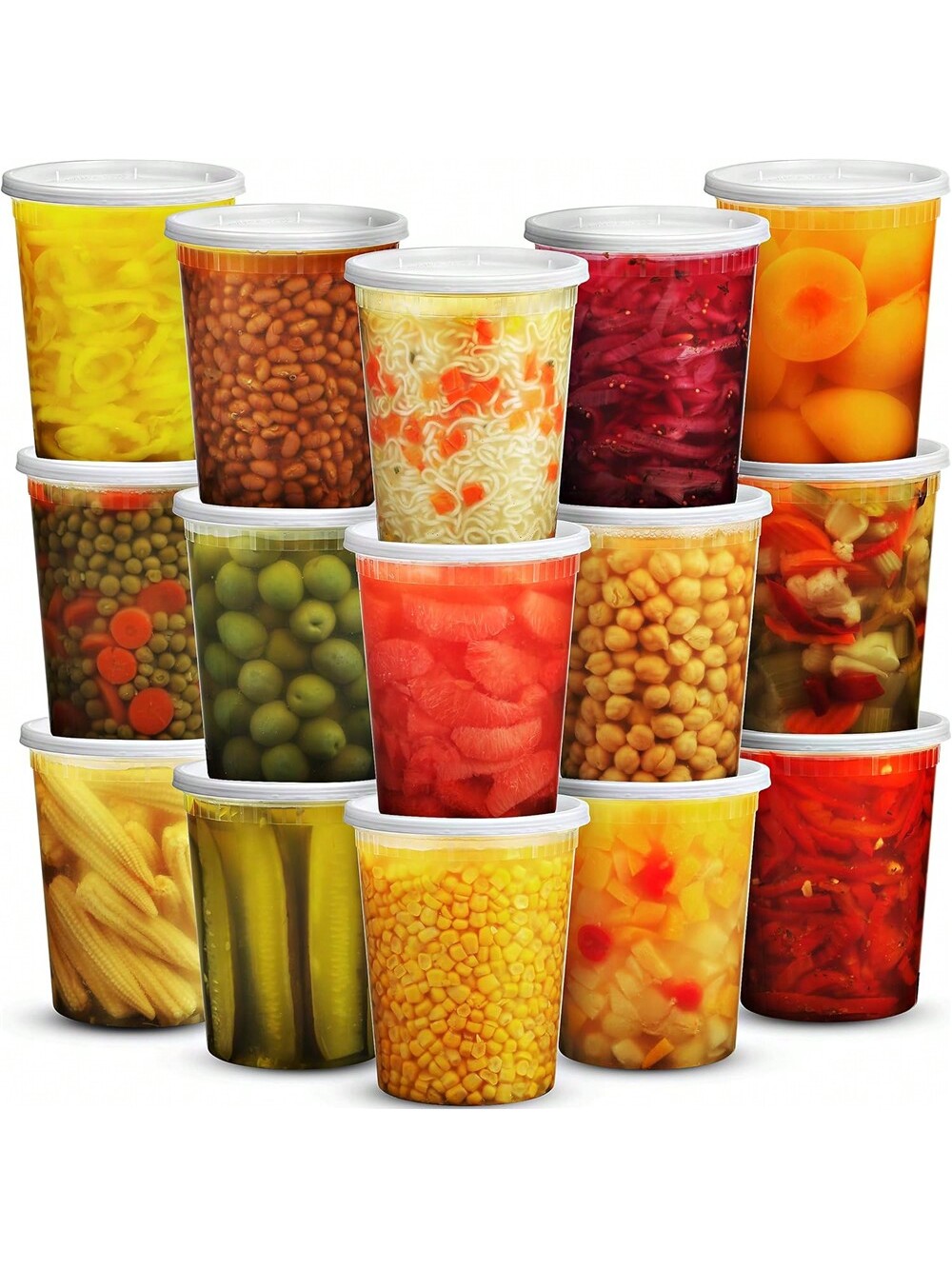Meal Prep Dinners - حاويات لذيذة بلاستيكية مع أغطية ،