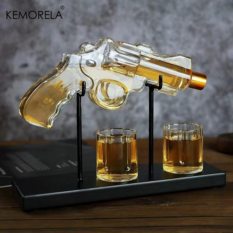 Glass Container Set - كيموريلا مسدس الزجاج الدورق ويسكي الزجاج