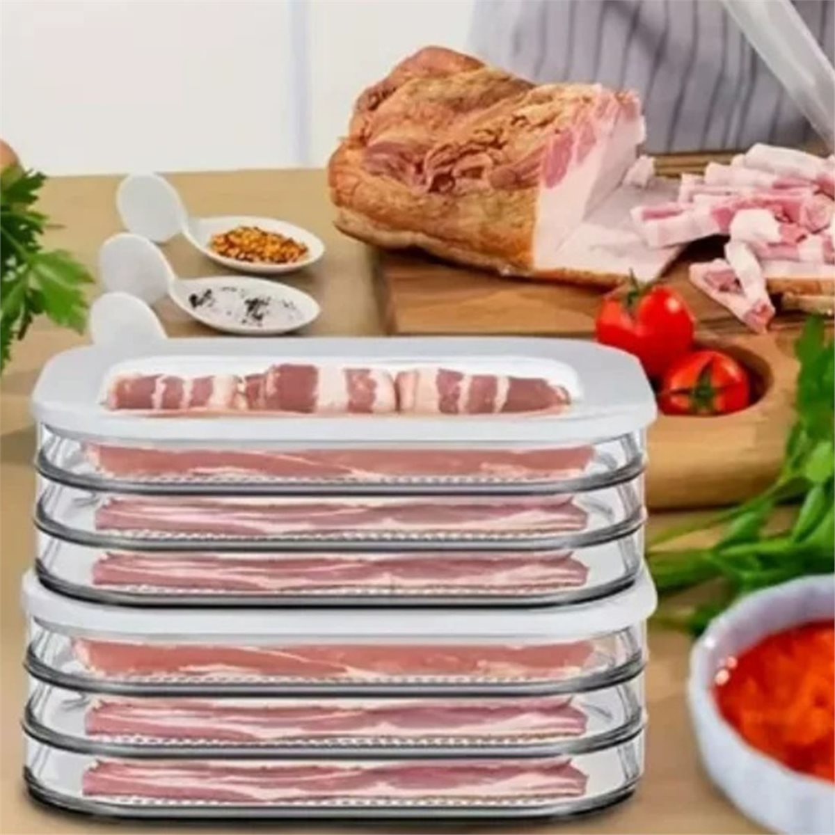 Meal Prep Food - حاوية احترافية للاستخدام في الثلاجة لحفظ