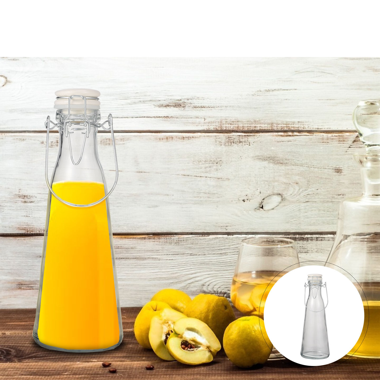 Glass Container Set - مجموعة من زجاجتين شفافتين عالية القوة