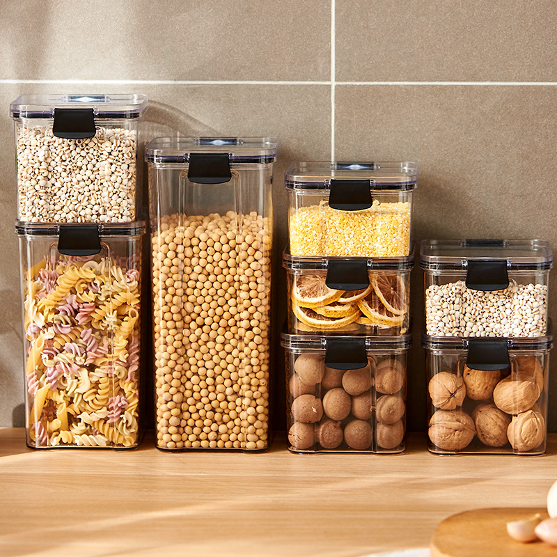 Meal Prep Jar - الجرار مختومة المطبخ الحبوب التخزين المنظم