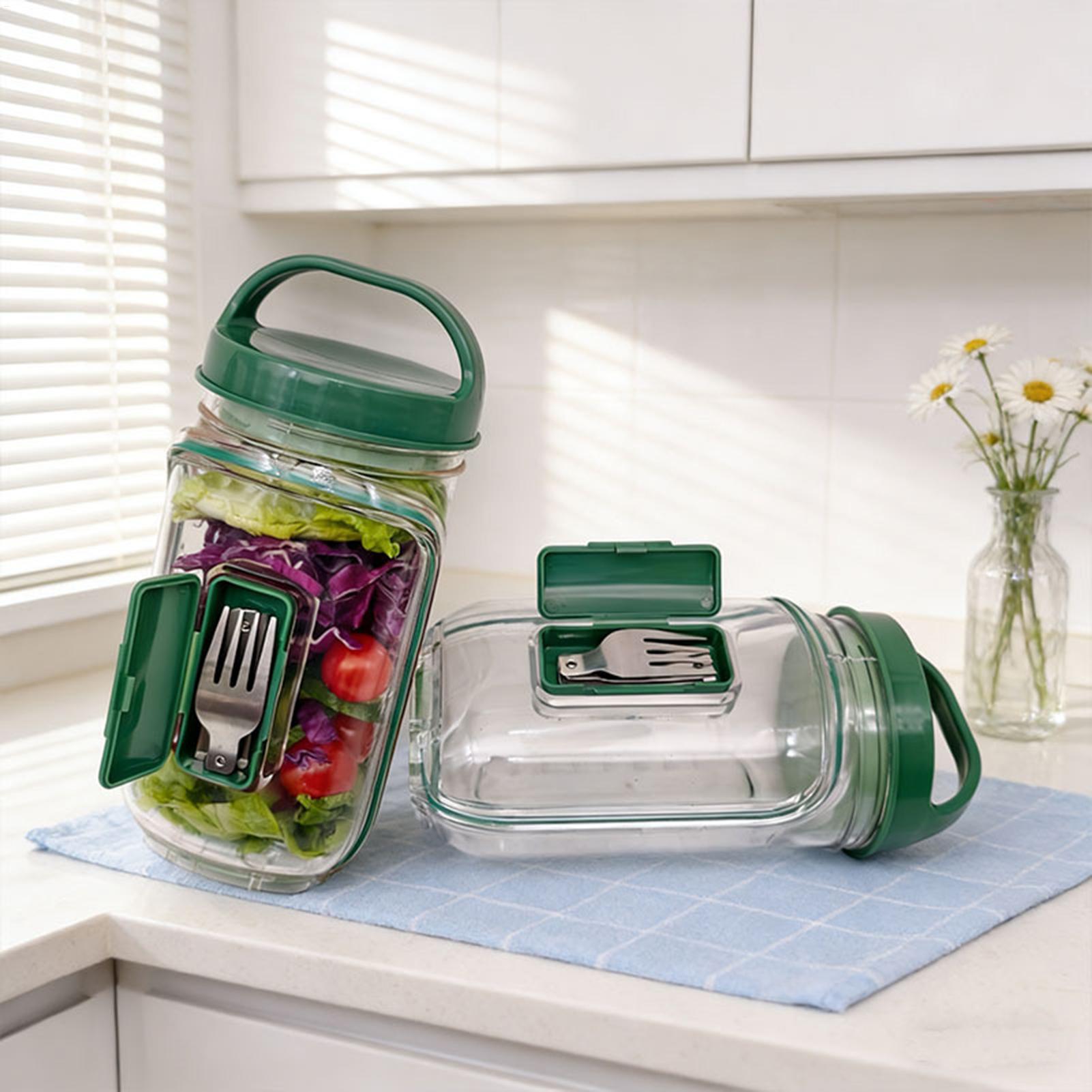 Meal Prep Jar - وعاء سلطة محكم الإغلاق سعة 1000