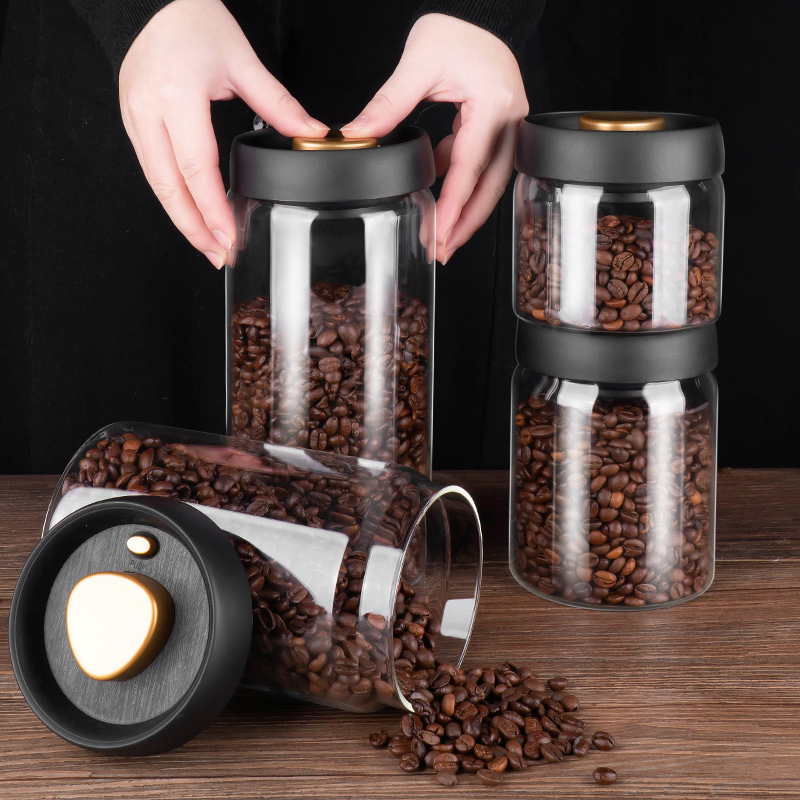 Glass Container Set - PARACITY فراغ مختومة خزان حبوب البن
