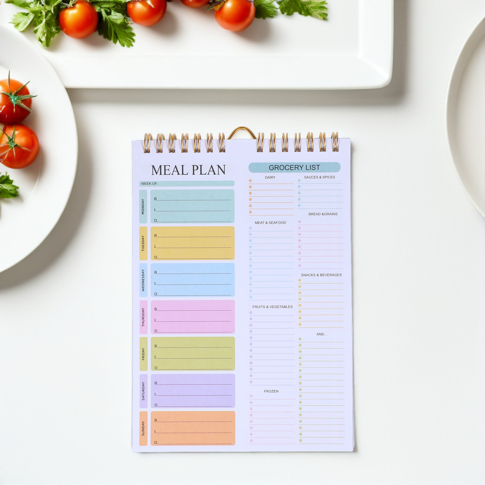 Meal Prep Menu - دفتر تخطيط وجبات الأسبوع بـ 52