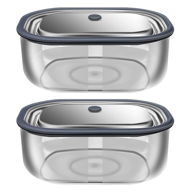 Glass Container Set - صندوق الغداء الزجاج البورسليكات عالية ،