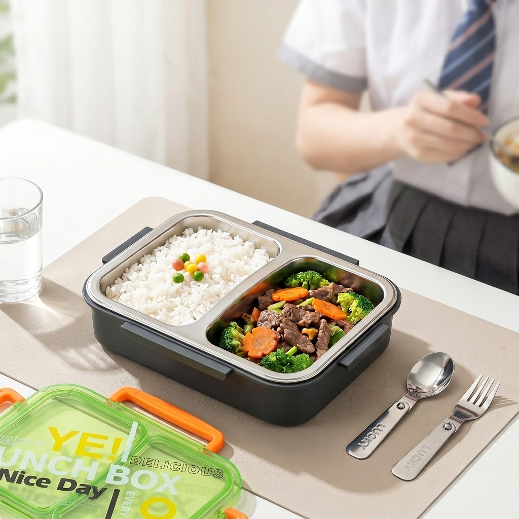 Meal Prep List - صندوق غداء بنتو من الفولاذ المقاوم