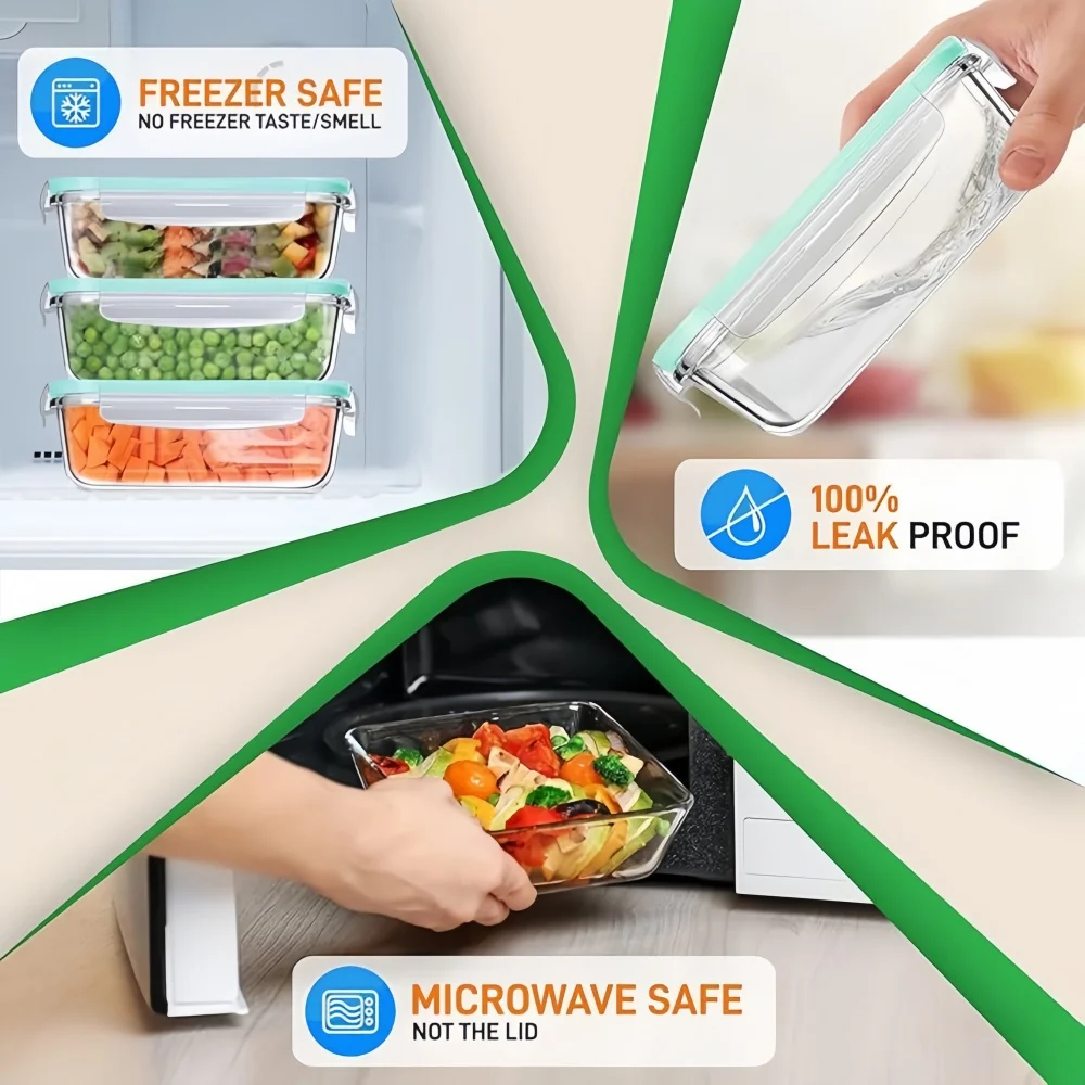 علبة غداء زجاجية خالية من مادة - مراجعة Meal Prep Rezepte وسعره