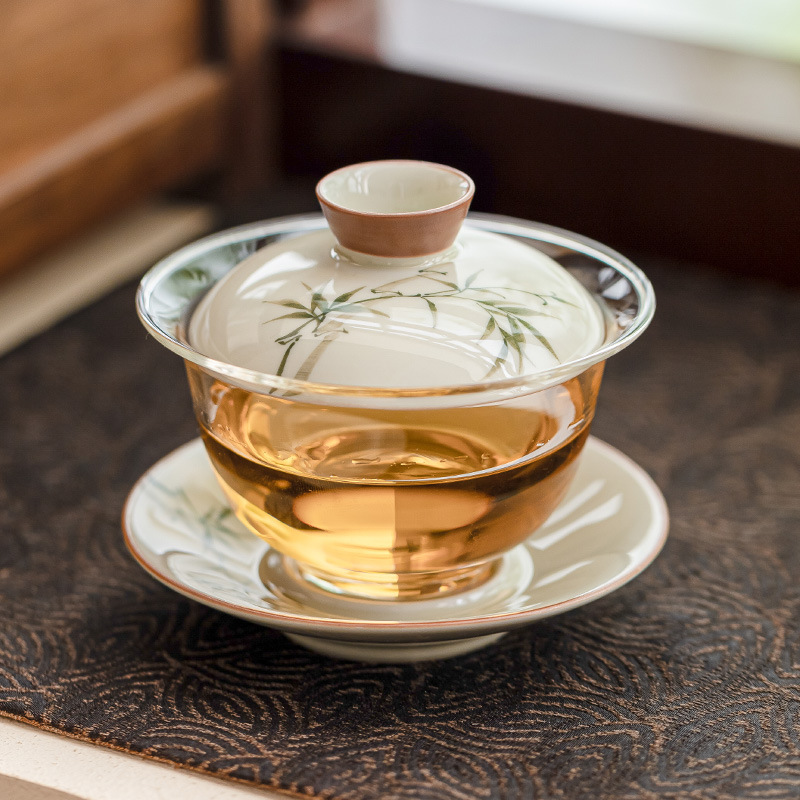 وعاء شاي من الخيزران مرسوم يدو - مراجعة Glass Container Set وسعره