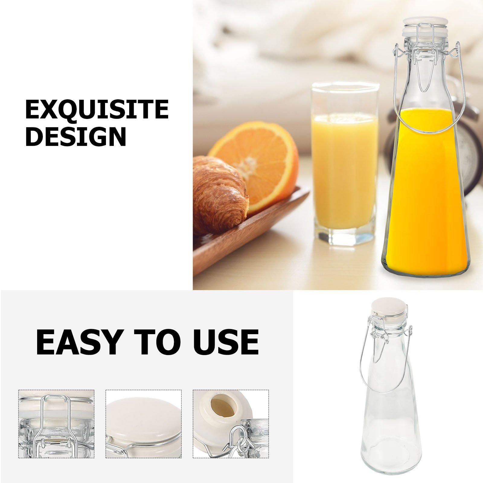 مجموعة من زجاجتين شفافتين عالي - مراجعة Glass Container Set وسعره