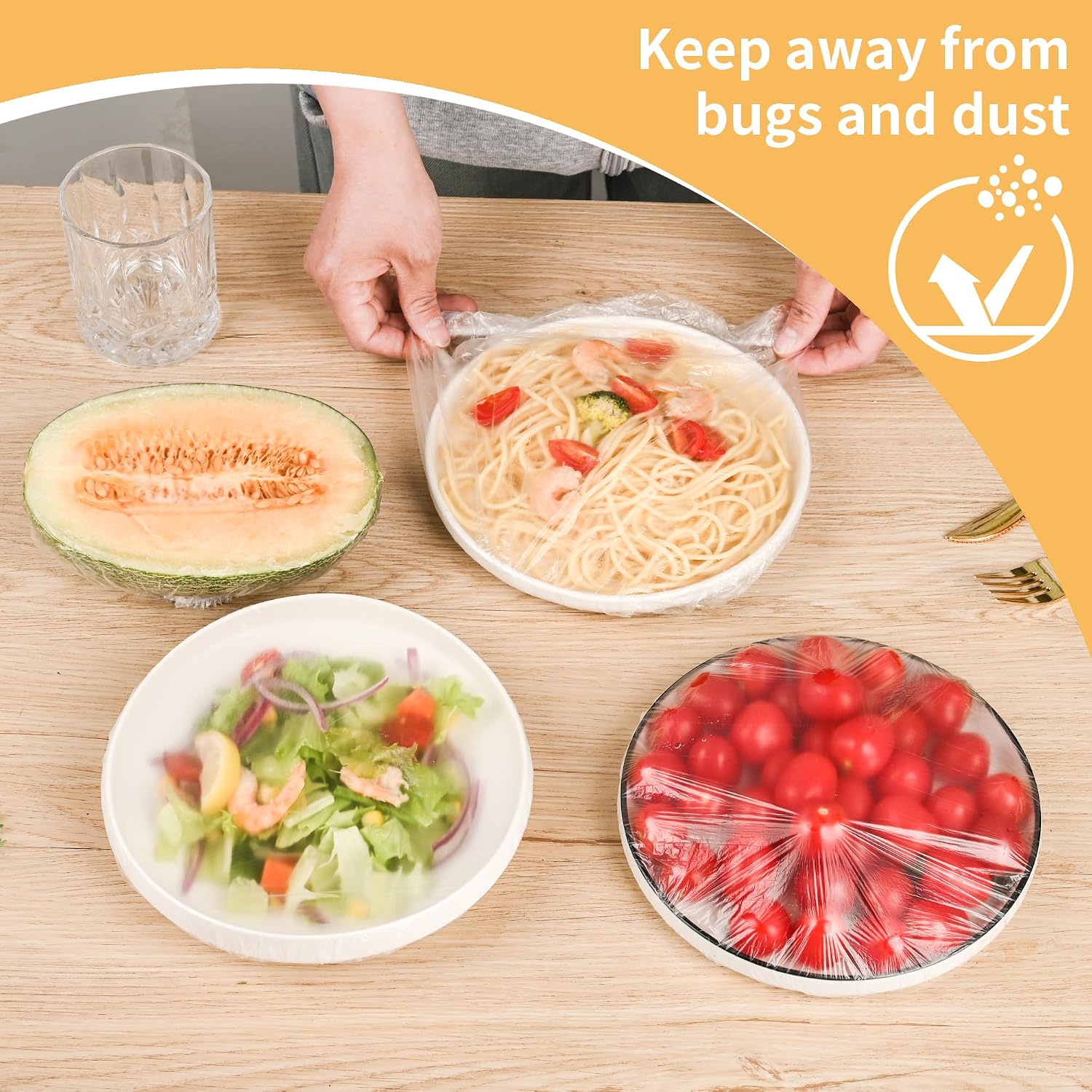 100 غلاف بلاستيكي كبير مرن قاب - مراجعة Meal Prep Dinners وسعره