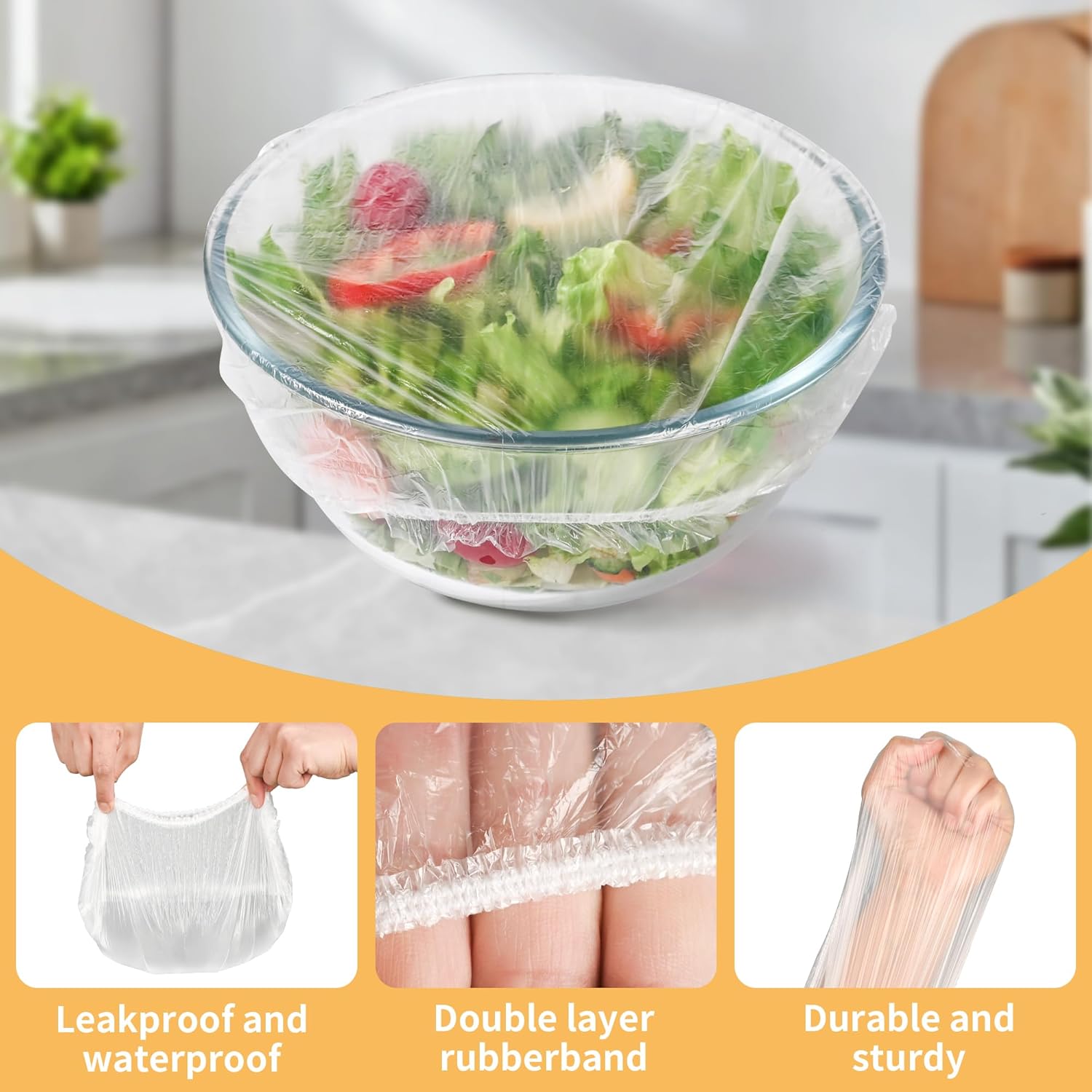 100 غلاف بلاستيكي كبير مرن قاب - مراجعة Meal Prep Dinners وسعره