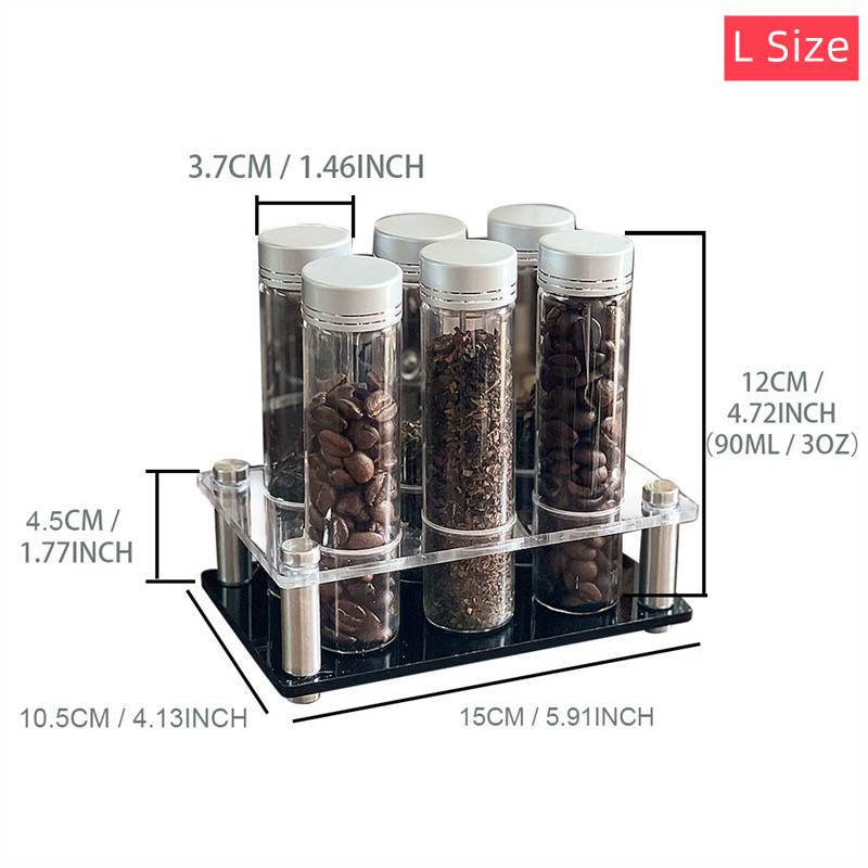 حاوية تخزين حبوب البن، وعاء تخ - مراجعة Glass Container Set وسعره