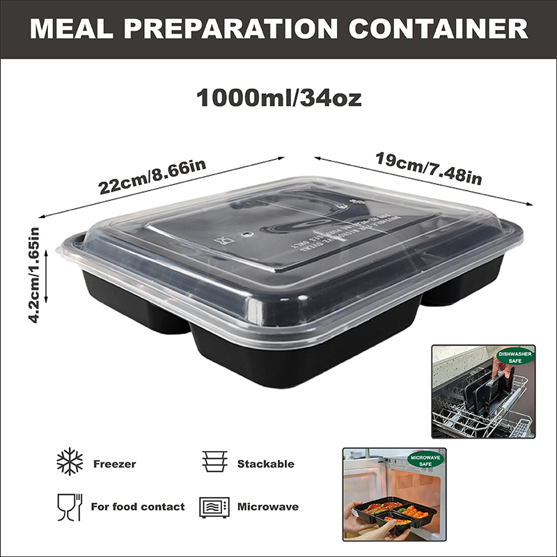 حاويات طعام بثلاثة أقسام، سعة  - مراجعة Meal Prep Dinners وسعره